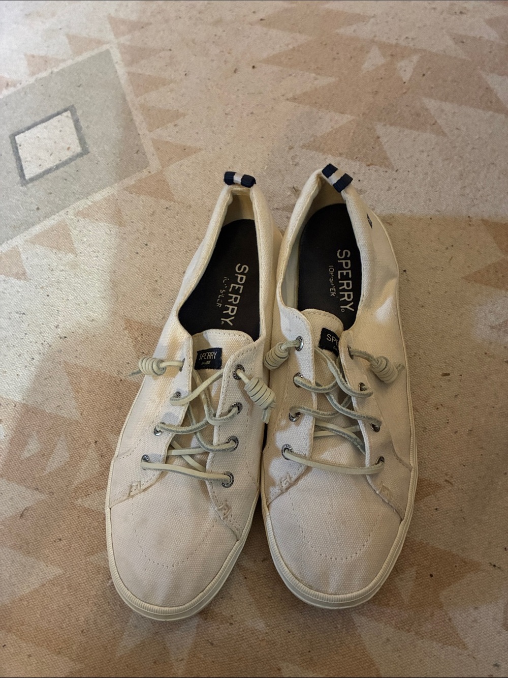 Sperry  women’s Canvas Boat Shoes in Off-White